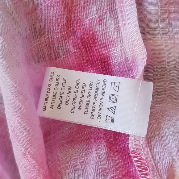 Counterparts Tie Dye Peplum Style Short Sleeve Blouse Top, size M - Picture 11 of 16